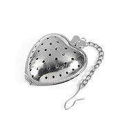 Haofy Passoire à thé, Infuseur à thé en Forme de Cœur en Acier Inoxydable avec Fine, Bouton d'ouverture Facile et Crochet de Chaîne, 4 Cm X 14,5 Cm, pour le en Vrac et les épices dans le au Bureau à