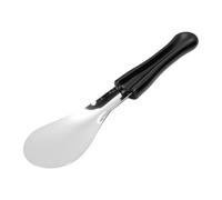 Haofy Pelle à Glace Antiadhésive en Acier 304, Cuillère 10,24 X 2,44 | Large Tête Formant Pétale de Rose, Spatule de Service de Dessert glacé, Cuillère à Yaourt au Sorbet Dur, Polie à