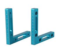 Haofy Pinces de Positionnement à Angle Droit de 90 Degrés pour Charpentier en Alliage D'aluminium, Outil de Positionnement pour le Travail du Bois Bleu 4,7x4,7x0,6 Pouces 2 Pièces