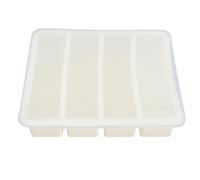 Haofy Plateau à Glace en Silicone, Moule à Cube Long et étroit avec Couvercle, Dégagement Facile pour Bouteilles de Cocktail café Cuisine RV (WHITE)