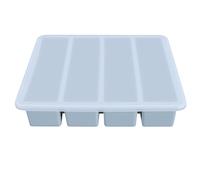 Haofy Plateau à Glace en Silicone, Moule à Cube Long et étroit avec Couvercle, Dégagement Facile pour Bouteilles de Cocktail café Cuisine RV (BLUE)