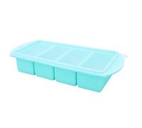 Haofy Plateau à Glaçons en Silicone à 4 Grilles avec Couvercle Anti-poussière pour le Stockage du Bouillon de Congélateur, Plateau de Congélation Souple de qualité Alimentaire pour la (4 Grille)