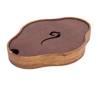 Haofy Plateau à thé Naturel, Fonction de Stockage d'eau, Collecte l'excès de Liquide, Garde les Surfaces Sèches, Base Antidérapante, Protège les Ordinateurs de Bureau, Taille Compacte pour une