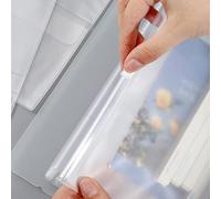 Haofy Poches de Reliure A6 12pcs Transparent PVC 6 Trous avec Fermeture à Glissière pour Documents Bureau École Voyage Organisation Facile