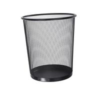 Haofy Poubelle en, Corbeille à Déchets en Fer Gris, Poubelle Ronde Légère de 11,2 Oz pour la Maison, la Cuisine, la Salle de Bain, le Bureau et une Petite Pièce (BLACK)