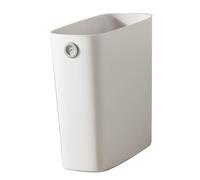 Haofy Poubelle Fine et Compacte avec Dessus Ouvert pour Contenir les Sacs en Toute sécurité 27,9 X 26,7 X 13 Cm - Convient pour la Salle de Bain, le Bureau, la Chambre à Coucher, la Cuisine, (WHITE)