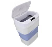 Haofy Poubelle Intelligente avec Capteur de Mouvement et Couvercle Automatique, 17,5 L, Pliable, Peu Encombrant, Cuisine, Salle de Bain, Bureau, Utilisation Mains Libres, Ouverture Contact, Réduit le