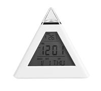 Haofy R¨¦veil num¨¦rique, Couleur de LED changeant de Pyramide en Forme de r¨¦veil Calendrier thermom¨¨tre Night Light horloges de Table de Bureau