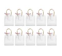 Haofy Sac à Main Transparent en PVC Durable et Réutilisable pour Cadeau de Bonbons, Fête, Mariage 10 Pièces 14,6 X 8,7 Pouces
