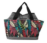 Haofy Sac à Outils en Polyester, Pochette de Rangement Portable Colorée pour Fournitures de Jardinage 48x34cm 1 unité (Correspondance des Couleurs des Fleurs Grises)