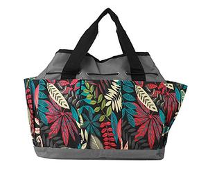 Haofy Sac à Outils en Polyester, Pochette de Rangement Portable Colorée pour Fournitures de Jardinage 48x34cm 1 unité (Correspondance des Couleurs des Fleurs Grises)