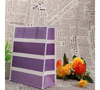 Haofy Sac Cadeau en Papier Kraft Violet avec Poignée, Durable, Grande capacité, Parfait pour les Fêtes, le Shopping, les Sorties, 25 Pièces (PURPLE)