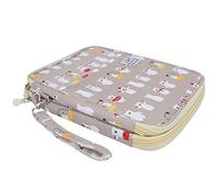 Haofy Sac de Rangement pour Crayons d'art Trousse à Crayons Double Couche Colorée Organisateur pour Enfants étudiants Artistes Sac à de Peinture de Croquis en Nylon Imperméable pour Fournitures