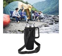 Haofy Sac de Transport de Bouteille d'eau Antidérapant, Portable, isolé, Double Couche, Support pour Gobelets de 1 134,5 G, pour Le Camping, la Randonnée, Le Cyclisme, la Plongée, Tissu (Black)