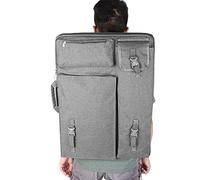 Haofy Sac de Transport de Portefeuille d'art, Sac à Bandoulière Réglable en Toile pour Artistes et étudiants, Fourre-Tout et à Dos de Fournitures d'art A3 de Grande capacité (Gray)