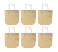Haofy Sacs Cadeaux en Toile, Sacs Fourre-tout Réutilisables Brillants Non Tissés, Paquet de 10, Texture en Relief de Paillettes Métalliques, Grande capacité avec Poignées, pour les Fêtes, les (GOLD)