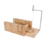 Haofy Savon Réglable Trancheuse à Pain avec échelle 0,5 à 5 Cm D'épaisseur Fil en Acier Inoxydable pour Bougies à Gâteaux au Savon Faits Maison 26, X 8 X 13 Cm Outil de en Bois pour