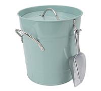 Haofy Seau à Glace Rond Bleu en Métal galvanisé Léger avec Couvercle, capacité de 20 Litres pour les Fêtes, Mariages, Barbecues, Design Spacieux Pouvant Contenir Plusieurs Boissons, Parfait pour les