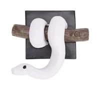 Haofy Statue Décor Résine 3D Serpent Statue Art Ornement 4.72x3.15x4.33in (White)