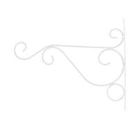 Haofy Support de Suspension en Fer pour Plantes, Crochet à Fleurs Mural pour Jardin Intérieur et Extérieur avec Finition de Peinture Rouille de 12x8 Pouces, Supporte les Jardinières, Carillons (WHITE)