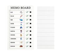 Haofy Tableau de Liste de Contrôle Anti-chute, Tableau des Tâches pour Enfants, Arrangement Raisonnable Portable, pour la Maison, les Travaux Ménagers, Papier cartonné PVC/ (10 feuilles de papier