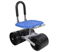 Haofy Tabouret Roulant de Jardin, Siège Pivotant à 360 Degrés avec Roues, Cadre en Acier galvanisé PP, Plateau à Outils pour des Tâches de Jardinage Confortables, Projets de Serre, de Terres