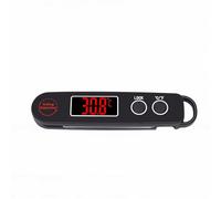 Haofy Thermomètre à Viande LED avec Lecture en Temps Réel, Résolution de 0,1 °C pour Barbecue Extérieur, Fumoir, Sonde Pliable à 180 ° -20 à 300 °C pour la Cuisson de Steak de Dinde (BLACK)
