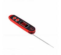 Haofy Thermomètre à Viande LED avec Lecture en Temps Réel, Résolution de 0,1 °C pour Barbecue Extérieur, Fumoir, Sonde Pliable à 180 ° -20 à 300 °C pour la Cuisson de Steak de Dinde (rouge)