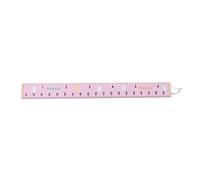 Haofy Toise de Croissance 150 Cm/60 Pouces, Règle Murale Amovible en Toile à Double échelle avec Extrémités en Bois - Suivi de la Hauteur pour les Enfants en Bas âge, Marquages clairs, Décoration