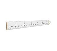 Haofy Toise de Croissance 150 Cm à Double échelle avec Marquages clairs pour le Suivi de la Hauteur, Règle Murale Amovible en Toile avec Extrémités en Bois pour Chambre d'enfant, Chambre (#1)