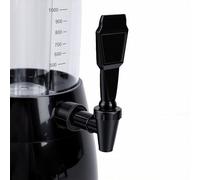 Haofy Tour de Bière de Distributeur de Boisson de 2,5 L avec la Colonne de Glace Amovible de Lumière LED pour L'usage Commercial de Partie à la Maison (BLACK)