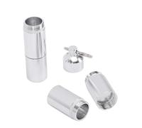 Haofy Tube de Rangement Métallique à 4 Compartiments en Alliage D'aluminium avec Porte-clés et Protection étanche pour les Voyages et L'utilisation quotidienne.