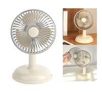 Haofy Ventilateur de Bureau Victorien Classique en Métal, Rétro, Chargement USB, Ventilateur de Refroidissement Personnel Portable avec Couvercle Amovible en Plastique 330 G pour la Maison, le