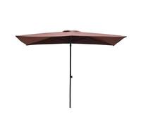 haohang Parasol demi-rectangulaire d'extérieur 2,4 m × 1,2 m - Parasol mural gain de place à hauteur réglable, idéal pour balcon, terrasse, véranda, appartement et jardin(Coffee)