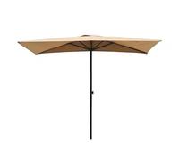 haohang Parasol demi-rectangulaire d'extérieur 2,4 m × 1,2 m - Parasol mural gain de place à hauteur réglable, idéal pour balcon, terrasse, véranda, appartement et jardin(Khaki)