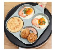 HAOHIZE Poêle à Oeufs, 4 Tasses Poêle à Frire à Oeufs Poignée Souple Batterie de Cuisine en Pierre Poêle à Oeufs pour la Famille 7,5 Pouces