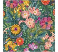 HAOKHOME Papier peint bohème à décoller et à coller - Papier peint floral - Vert/violet/rose - Pour salle de bain et cuisine - 3 m x 44,5 cm