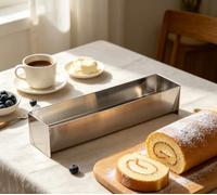 Haokithcun Moule à terrine demi-rond en acier inoxydable | Idéal pour les terrines et tartes copieuses ou les parfaits et desserts sucrés