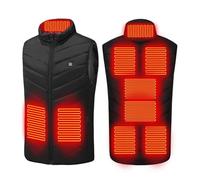 HAOLEI Gilet Chauffant Homme Femme Veste Sans Manches Electrique Usb Manteau Avec 3 TempéRature RéGlable 9 Zones De Chauffage Doudoune Slim Fit Vêtements Pour Motocyclettes Camping RandonnéE PéDestre