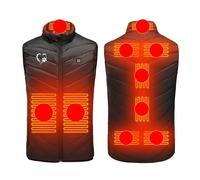 HAOLEI Gilet Chauffant Homme Femme Veste Sans Manches Electrique Usb Manteau Avec 3 TempéRature RéGlable 9 Zones De Chauffage Doudoune Slim Fit Vêtements Pour Motocyclettes Camping RandonnéE PéDestre
