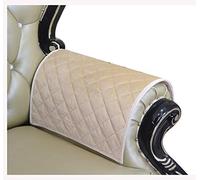 HAOMAIJIA Lot de 2 Housses d'accoudoir de canapé et Fauteuil inclinable, Housse de Protection matelassée antidérapante pour canapé en Cuir (ASand, 50,8 x 61 cm, 2 pièces)
