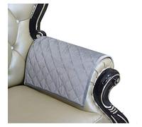 HAOMAIJIA Lot de 2 Housses pour accoudoirs de canapé et Fauteuil inclinable, Protection antidérapante et matelassée pour Sofa en Cuir (Gris A, 35,6 x 35,6 cm)