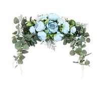 HAOSHICS Guirlande de fleurs de pivoine artificielles en soie - Guirlande florale mixte colorée de printemps avec rose pour décoration d'arche de mariage, centre de table, décoration murale et miroir