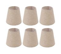 Haosie 6 Pièces Abats-Jour, Abat Jour Lampe Sur Pied En Tissu De Lin, 3.7in*5.5in*5.1in Abat Jour Tissu Simple et Moderne Pour Lampadaires, Lampes De Table