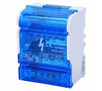 Haosie Boîte Distribution Bornier 407 Rail Din Monophasée, 1 Pièce | Bloc Distribution Répartiteur, Niveau 4, Boîte de Raccordement, Couvercle Transparent