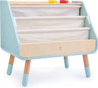 HAPE - Bibliothèque/Tableau à dessin 2 en 1 en bois PLAY FURNITURE - 70 x 39 x 63 cm - Avec tableau double face blanc magnétique/tableau noir à craie - 3 étagères pour les livres - Espace de rangement