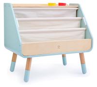 HAPE - Bibliothèque/Tableau à dessin 2 en 1 en bois PLAY FURNITURE - 70 x 39 x 63 cm - Avec tableau double face blanc magnétique/tableau noir à craie - 3 étagères pour les livres - Espace de rangement