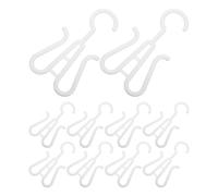 HAPINARY 10 Pièces Crochet Mural pour Pantoufles, Double, Abs, Blanc | Maintien Sûr des Sandales et Pantoufles, Design à Deux Crochets, Usage Boutique et Supermarché