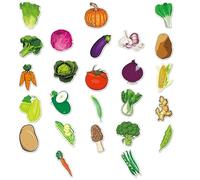 HAPINARY 100 Feuilles Stickers Autocollants Étanches Motif Légumes pour Valise et Réfrigérateur, Création DIY en Papier Film Brillant, Décor Adorable pour Valise et Décoration
