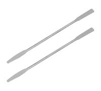 HAPINARY 2 Pièces Acier Inoxydable Mini Spatule de Laboratoire Double | Pointe Aiguille et Bout Plat, pour Poudres et Cristaux, Surface Lisse, Usage Scolaire